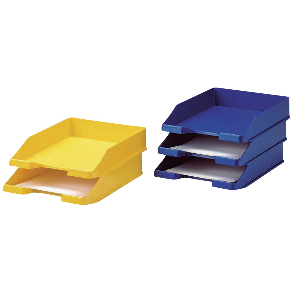 Briefablage KLASSIK, DIN A4/C4, stapelbar, stabil, modern, blau HAN 1027-X-14D