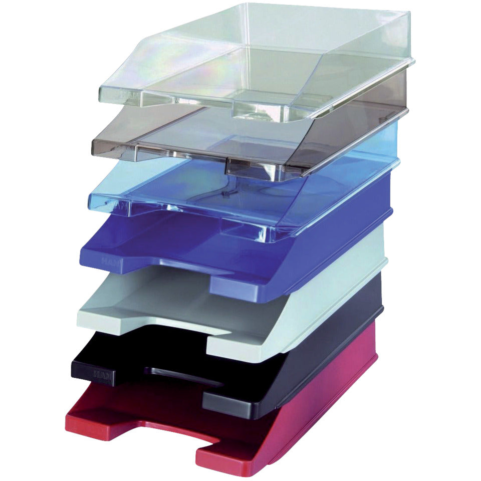 Briefablage KLASSIK, DIN A4/C4, stapelbar, stabil, modern, rot HAN 1027-X-17D