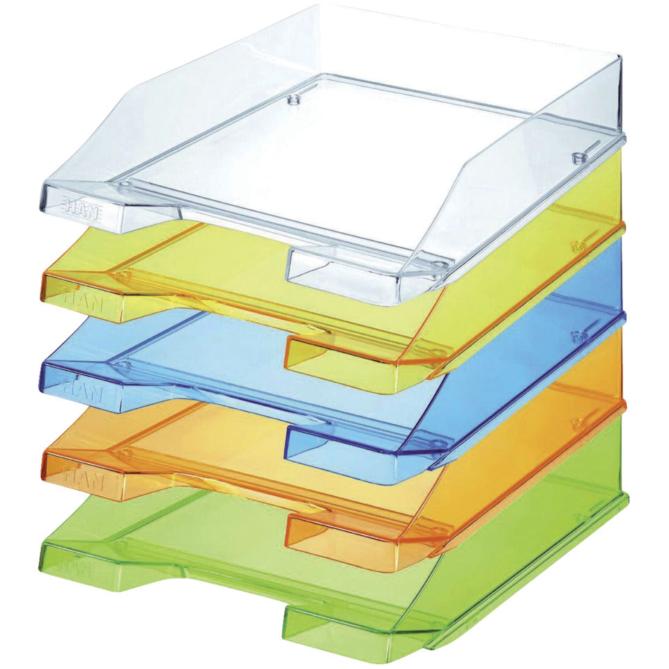 Briefablage KLASSIK, DIN A4/C4, stapelbar, stabil, transparent-orange HAN 1026-X-28D