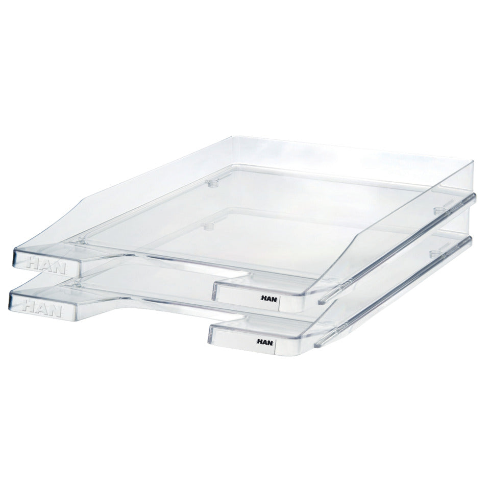 Briefablage JUNIOR, DIN A4/C4, flach, stabil, stapelbar, transparent HAN 1025-23D