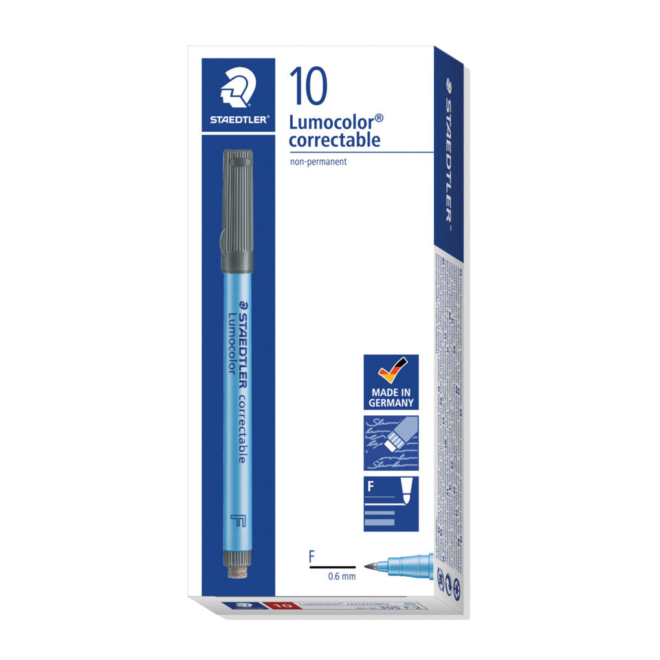 Folienstift Lumocolor® correctable, 0,6 mm, rot STAEDTLER 305 F-2 STAEDTLER 305 F-2  correctable