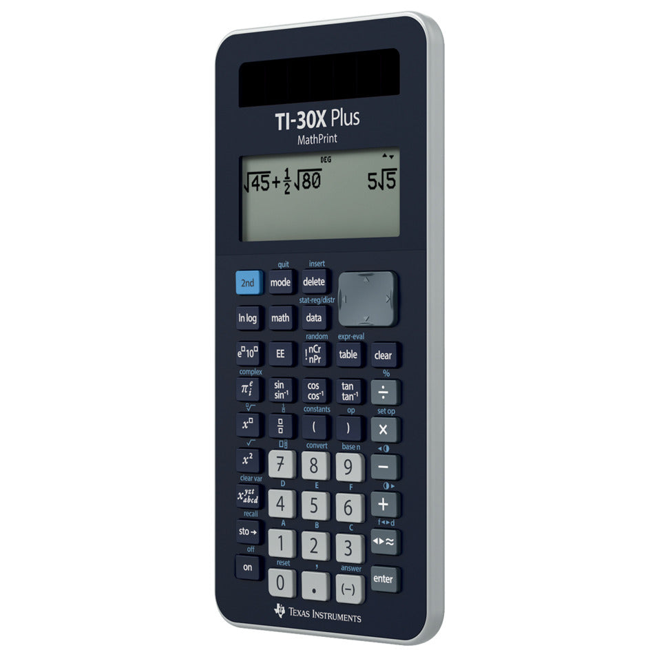 Schulrechner MathPrint, 4-zeilig, schwarz TEXAS INSTRUMENTS TI30XPlus MathPrint TEXAS TI30XPlus MathPrint Solar