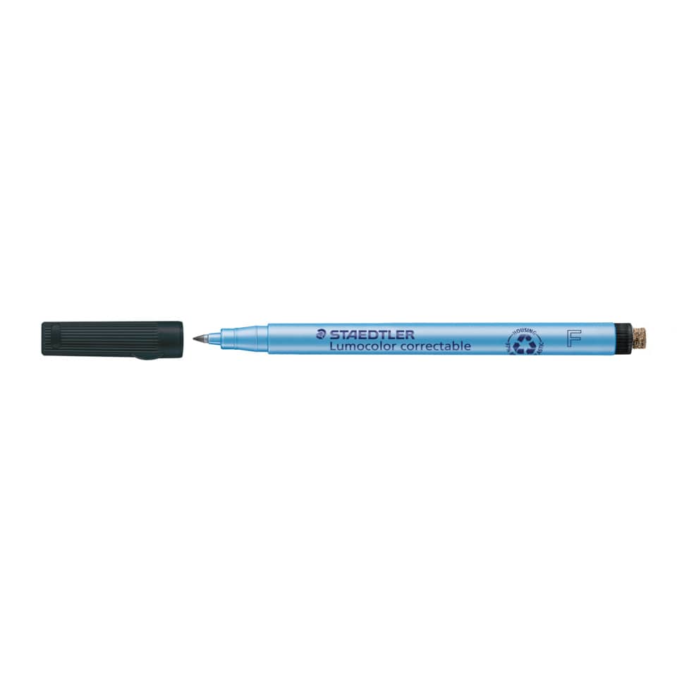 Folienstift Lumocolor® correctable, 0,6 mm, schwarz STAEDTLER 305 F-9 STAEDTLER 305 F-9 correctable