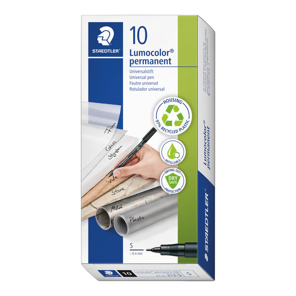 Folienstift Lumocolor® permanent, ca. 0.4 mm, schwarz STAEDTLER 313-9 STAEDTLER 313-9 permanent
