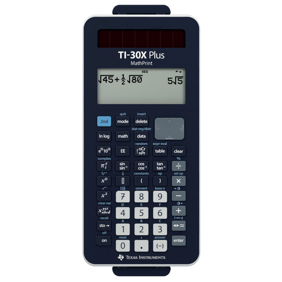Schulrechner MathPrint, 4-zeilig, schwarz TEXAS INSTRUMENTS TI30XPlus MathPrint TEXAS TI30XPlus MathPrint Solar