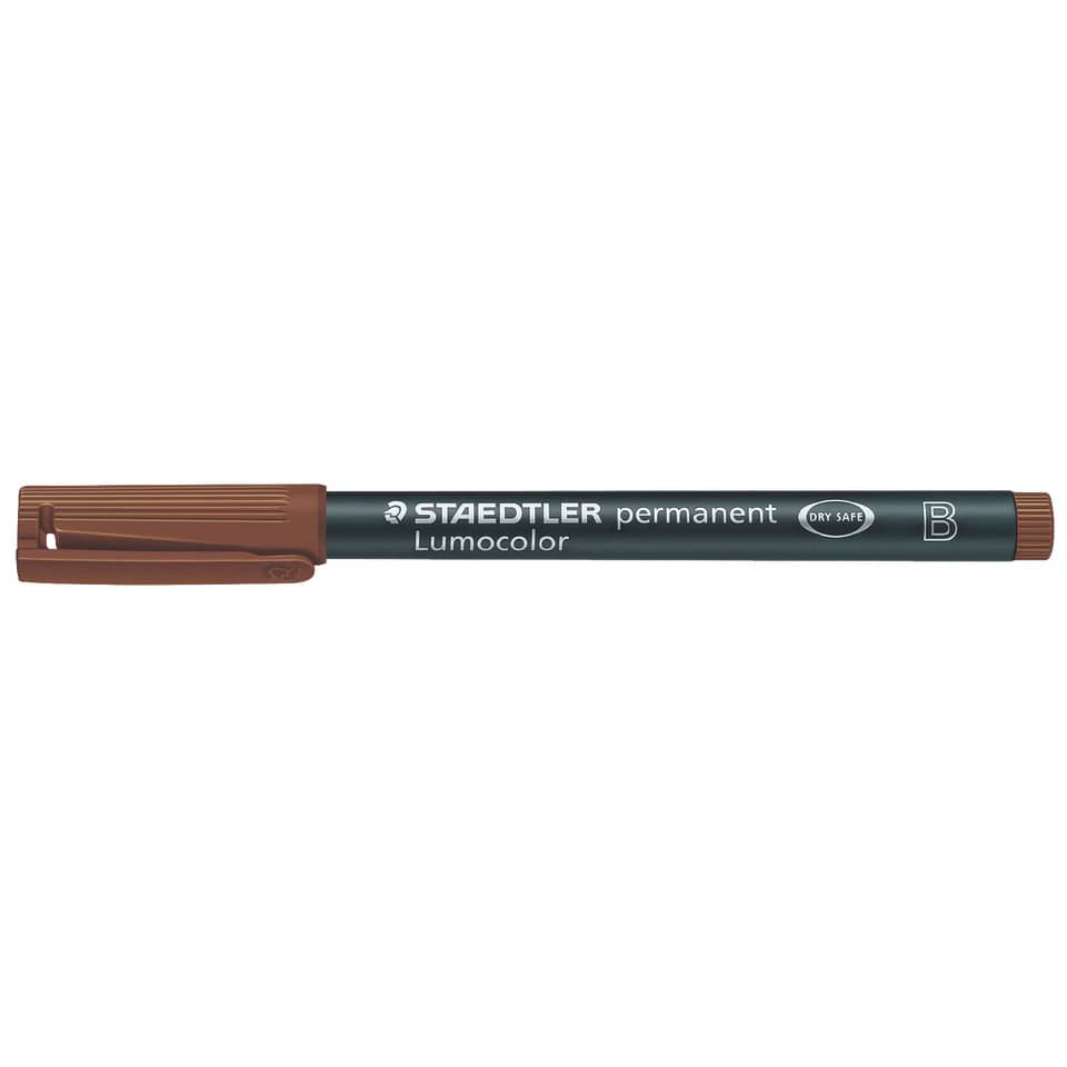 Folienstift Lumocolor® permanent, ca. 1.0 mm oder 2.5 mm, braun STAEDTLER 314-7 STAEDTLER 314-7 permanent