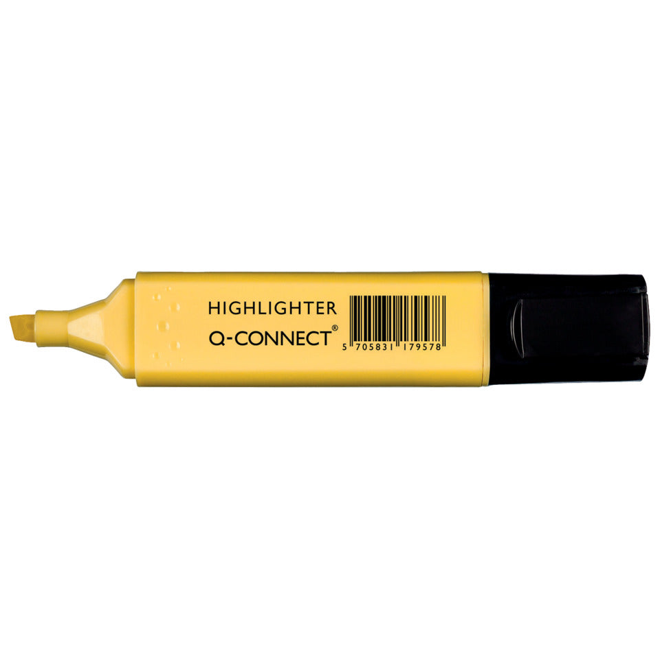 Textmarker, 1 - 5,2 mm, pastellgelb Q-CONNECT KF17957 Q-CONNECT KF17957 1,0-5,2mm
