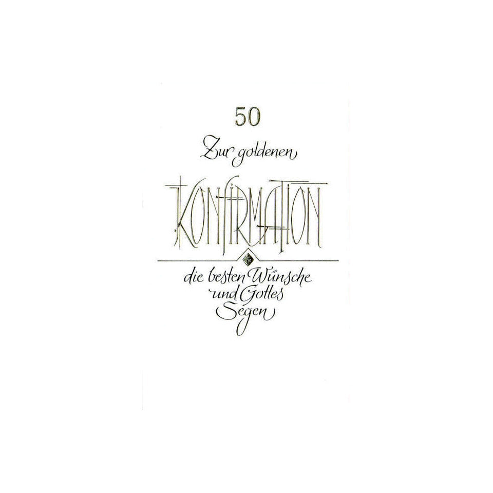 Karte zur goldenen Konfirmation - inkl. Umschlag  11-1861 11-1861   Schrift