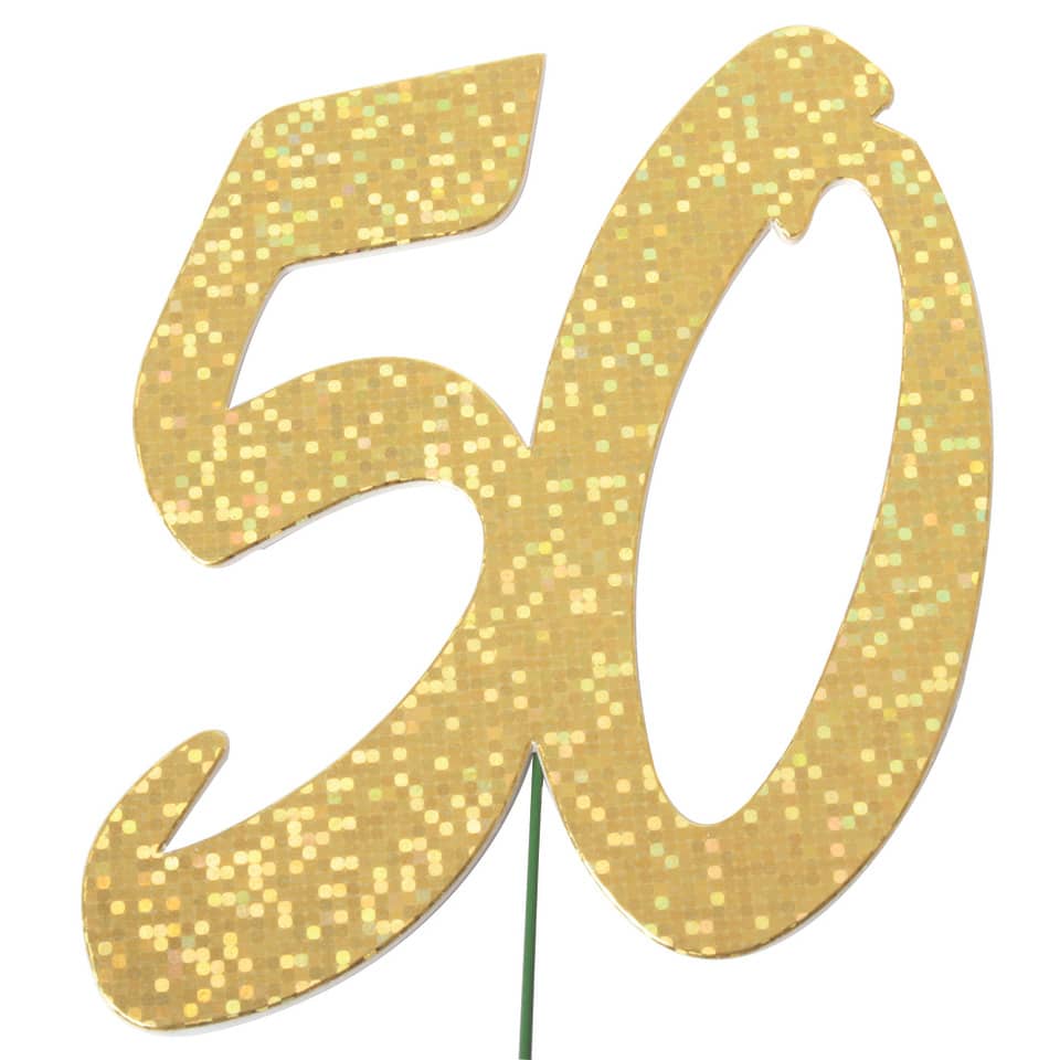 Jubiläumszahl 50, gold ~  2513950