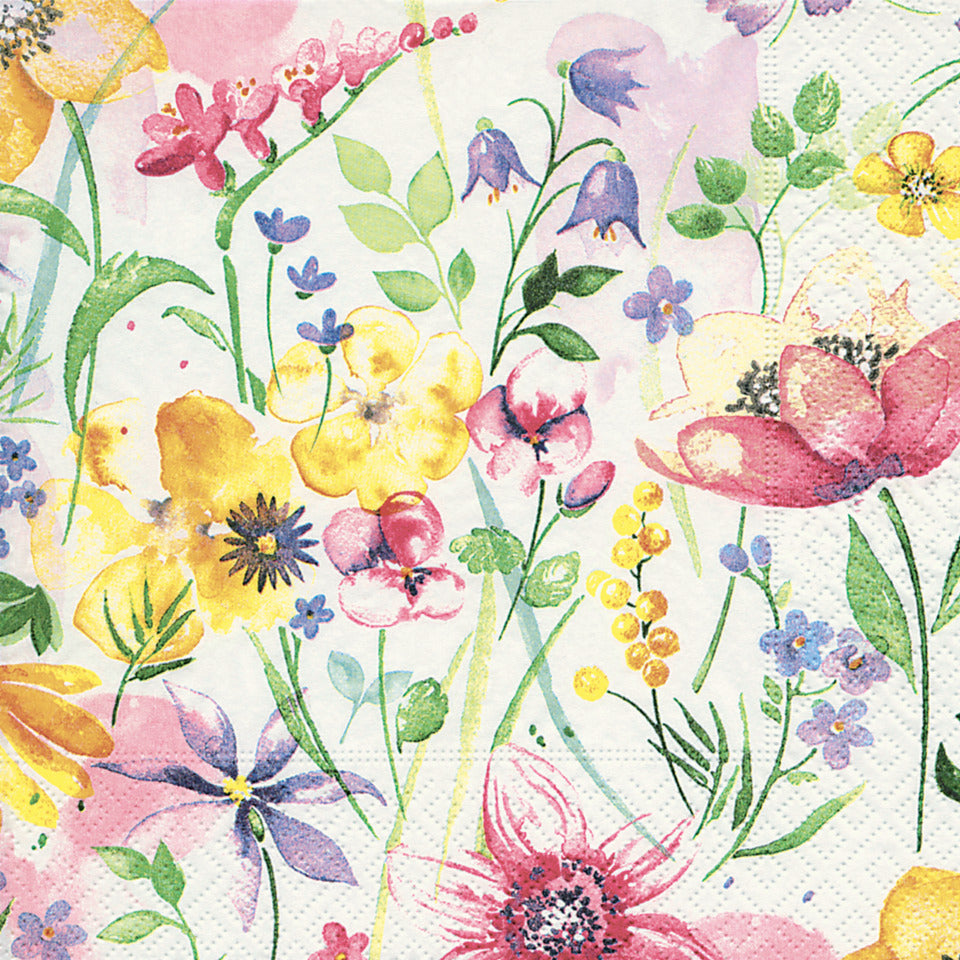 Motivserviette, Blumenwiese, 33 x 33cm, 3-lagig, 20 Stück PAPER+DESIGN 200681