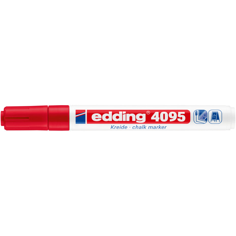Windowmarker 4095, 2-3mm, Rundspitze, rot EDDING 4-4095002 EDDING 4095-002 Kreidemarker Rundspitze
