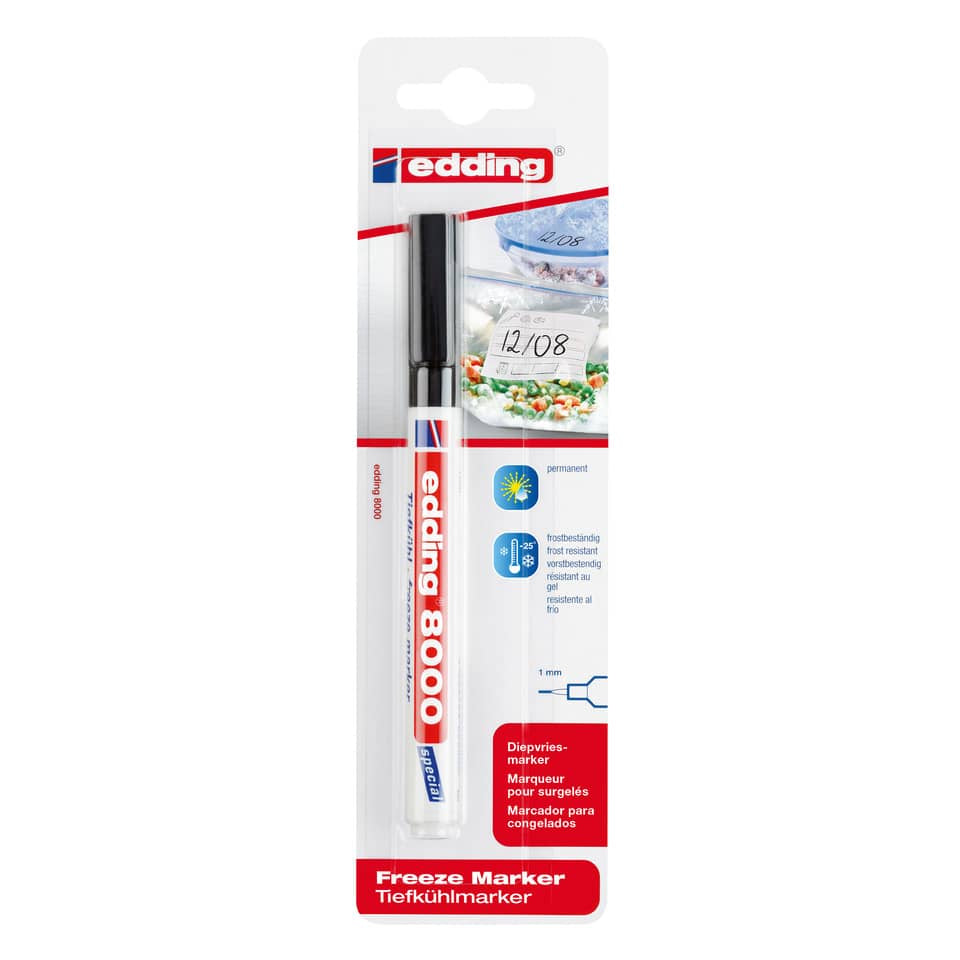 Tiefkühlmarker 8000, schwarz EDDING BLK8000-1-4001 EDDING 4-8000-1-4001 Blister