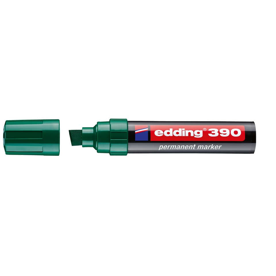 Permanentmarker 390, Keilspitze, nachfüllbar, 4-12mm, grün EDDING 390-004 EDDING 390-004 Keilspitze nachfüllbar