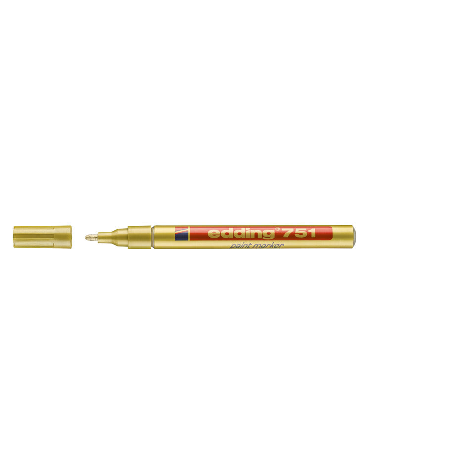 Lackmarker 751, 1-2mm, Rundspitze, gold EDDING 4751053 EDDING 751-053   Rundspitze
