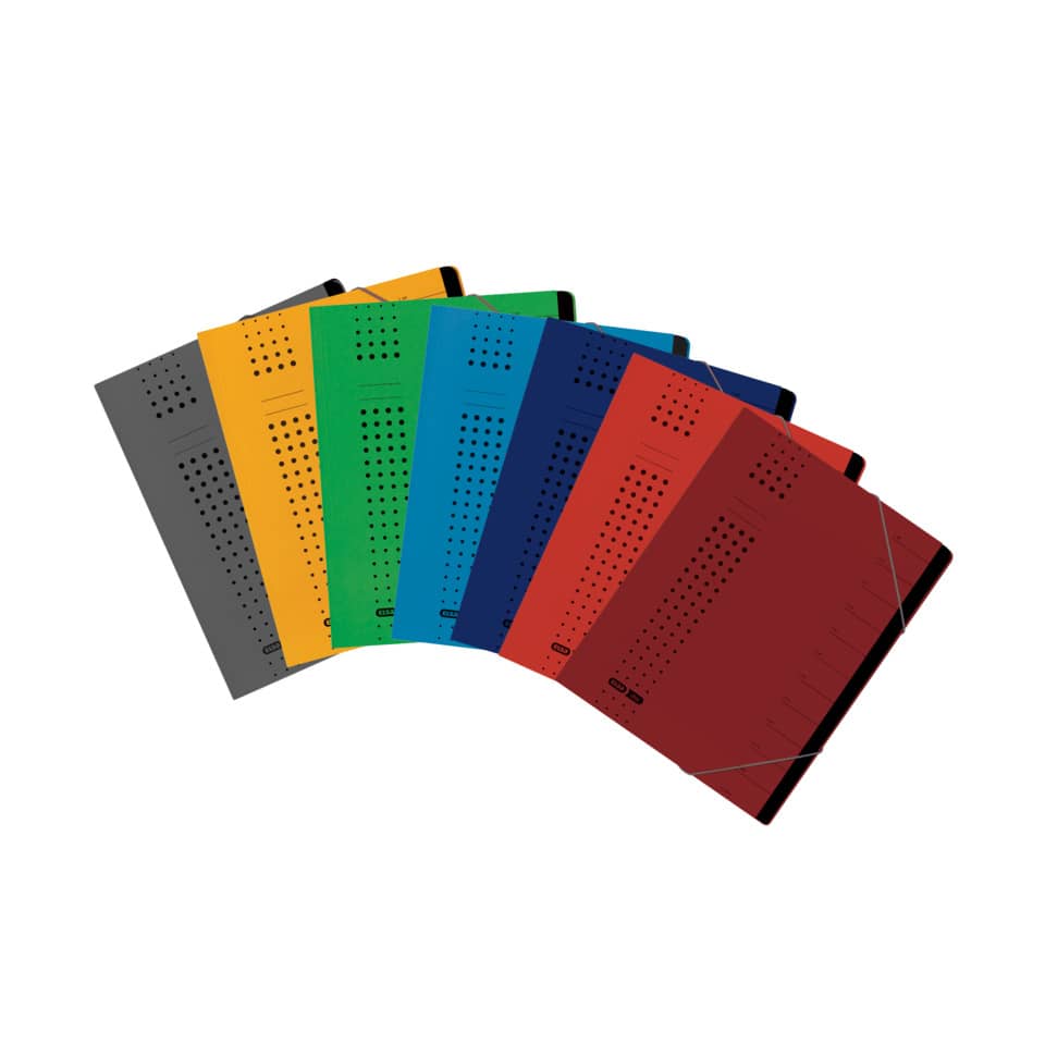 Ordnungsmappe "chic" A4, 12 Fächer, mit Spanngummi, aus 450 g/m² Karton (RC), grün ELBA 400001994 ELBA 400001994 42496GN