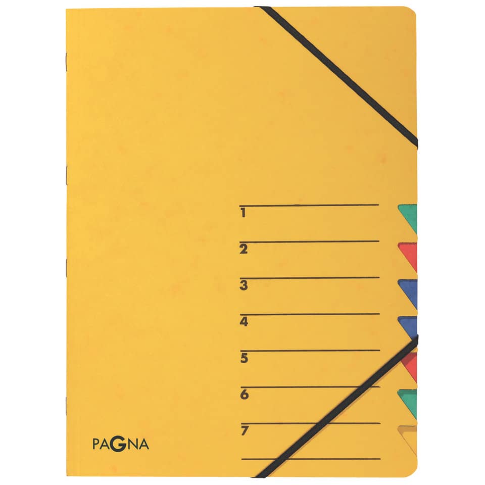 Ordnungsmappe Easy 1-7, Pressspan, gelb PAGNA 24061-05 PAGNA 24061-05 7 Gummizug
