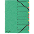 Ordnungsmappe, A4, 12-teilig, grün PAGNA 24131-03 PAGNA 24131-03 Gummizug
