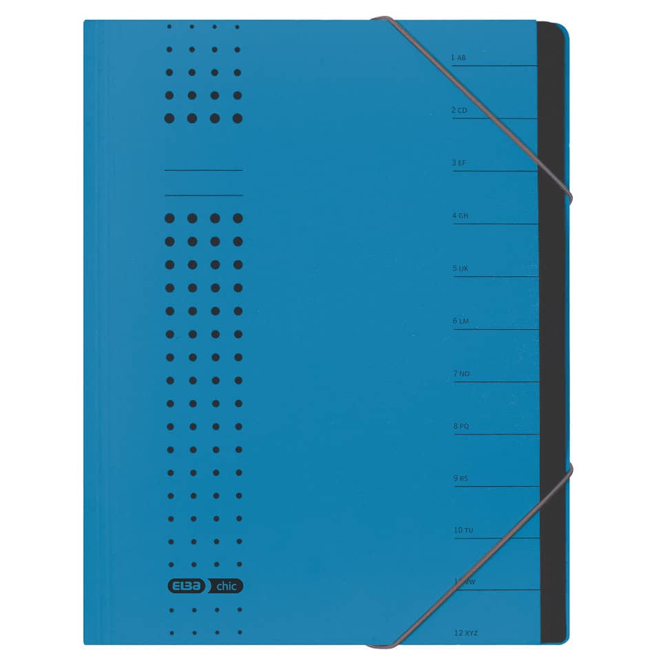 Ordnungsmappe Chic, A4, 12 Fächer, blau ELBA 400001035 ELBA 400001035 42496BL