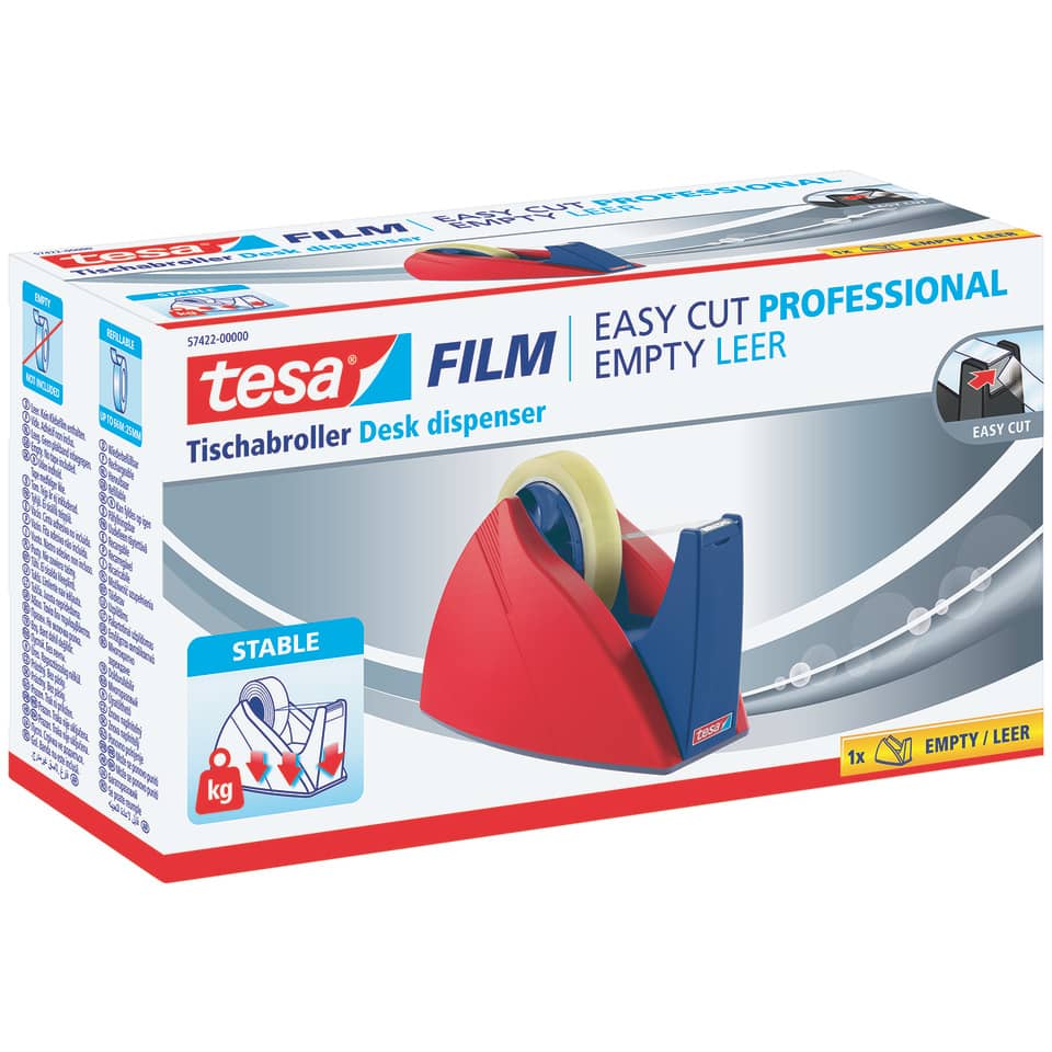 Tischabroller Easy Cut® Professional, 66mx25mm, rot/blau TESA 57422-00000-03 TESA 57422-00000-02 EasyCut Profess.