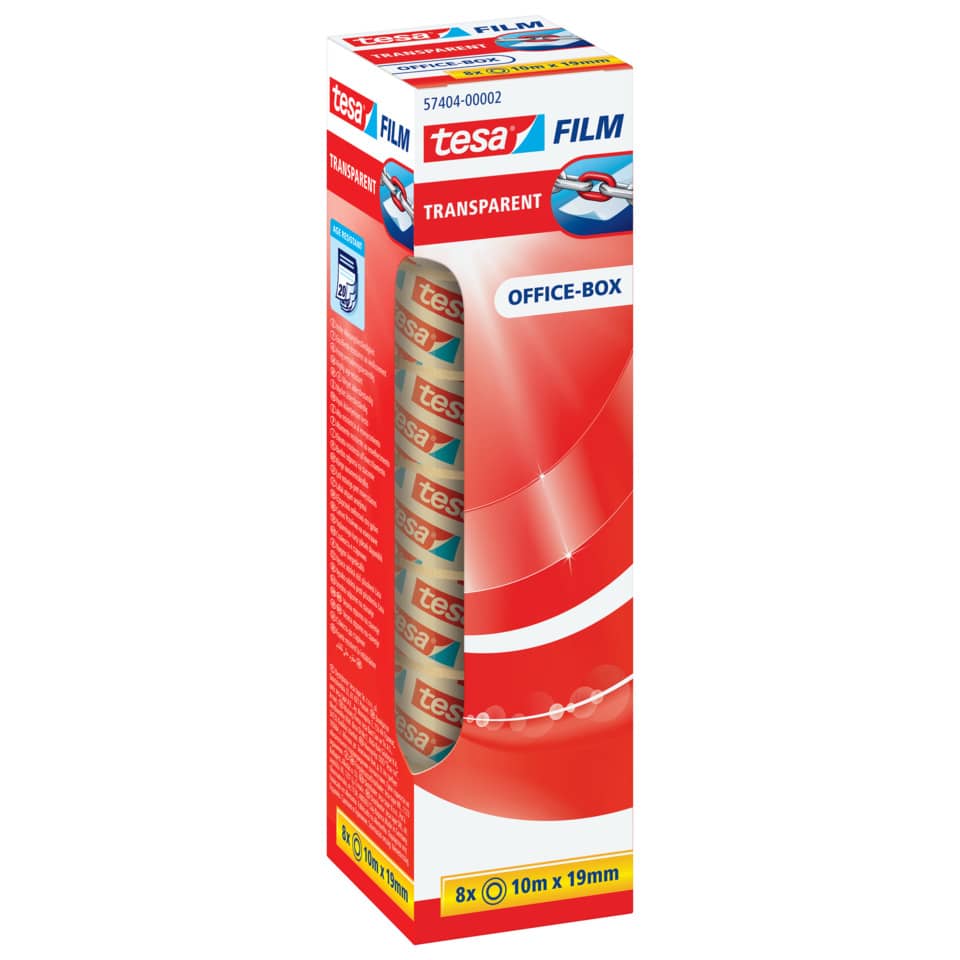 Klebefilm tesafilm® Office-Box, 10mx19mm, 8 Rollen, transparent TESA 57404-00002-04 TESA 57404-00002-04 OfficeBox