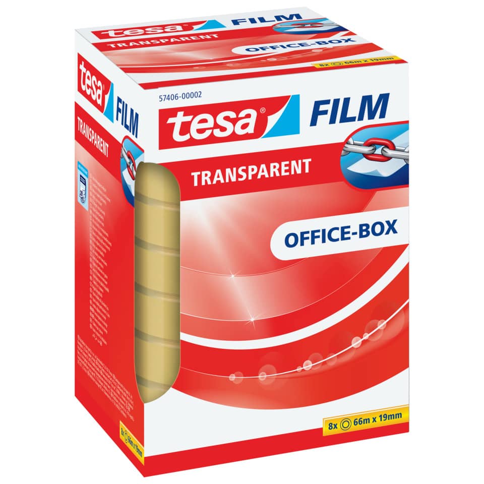 Klebefilm tesafilm® Office-Box, 66mx19mm, 8 Rollen, transparent TESA 57406-00002-01 TESA 57406-00002-01 OfficeBox