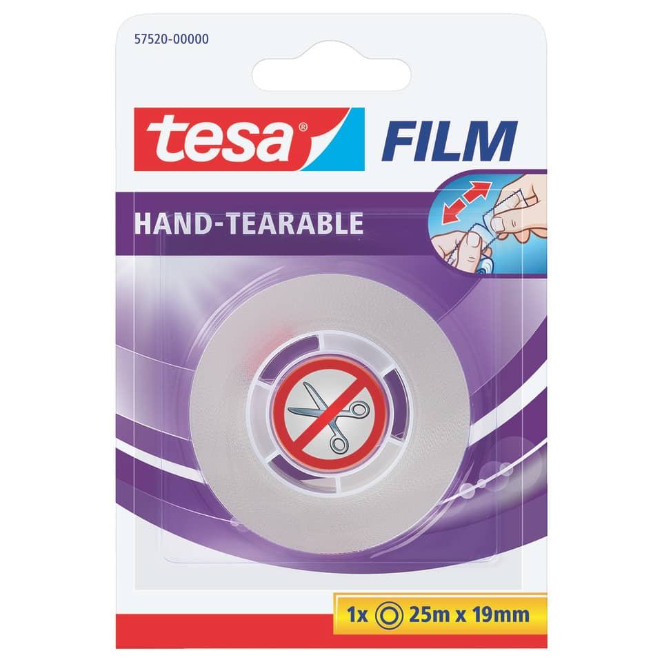 Klebefilm tesafilm®, 25mx19mm, einreißbar TESA 57520-00000-00 TESAFILM 57520 ohne Abroller