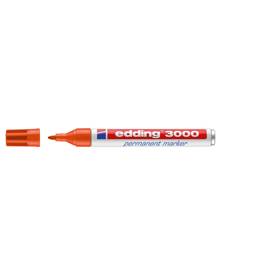 Permanentmarker 3000, Rundspitze, nachfüllbar, 1,5-3mm, orange EDDING 4-3000006 EDDING 3000-006 Rundspitze nachfüllbar