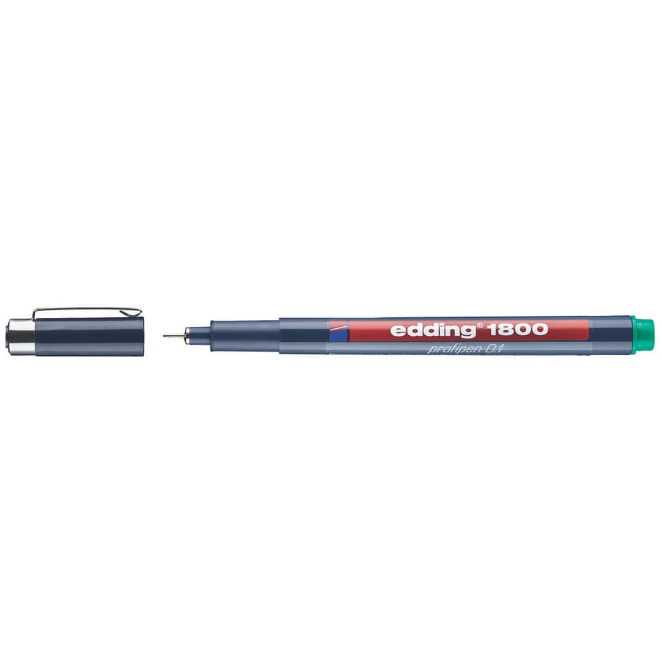 Präzisionsfeinschreiber 1800, 0,1mm, grün EDDING 1800-01-004 EDDING 4180001004 0,25mm