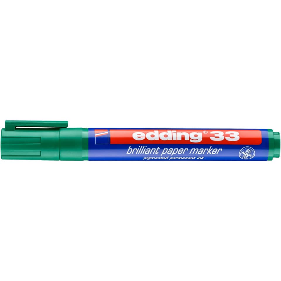 Brillant-Papiermarker 33, 1-5mm, grün EDDING 33-004 EDDING 33-004 Brillant Paper