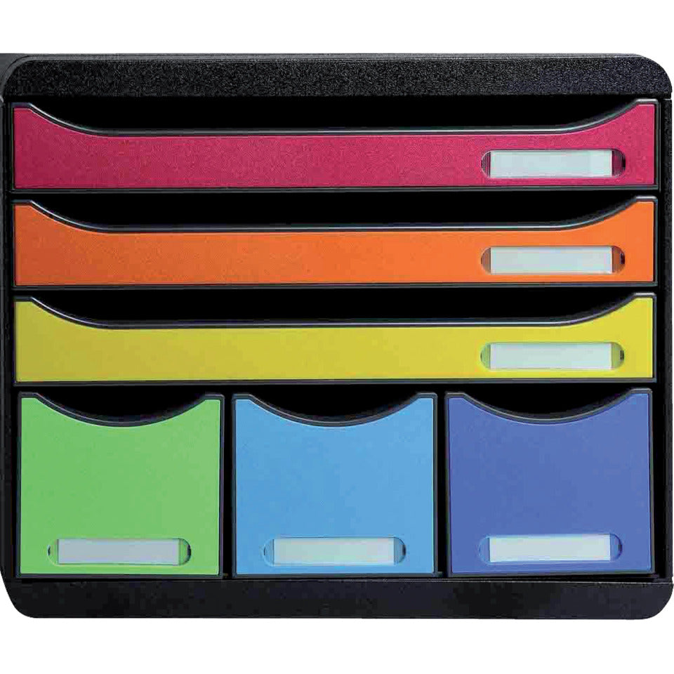 Schubladenbox STORE-BOX MAXI 6 offene Laden, Regenbogen EXACOMPTA 306798D EXACOMPTA 306798D quer
