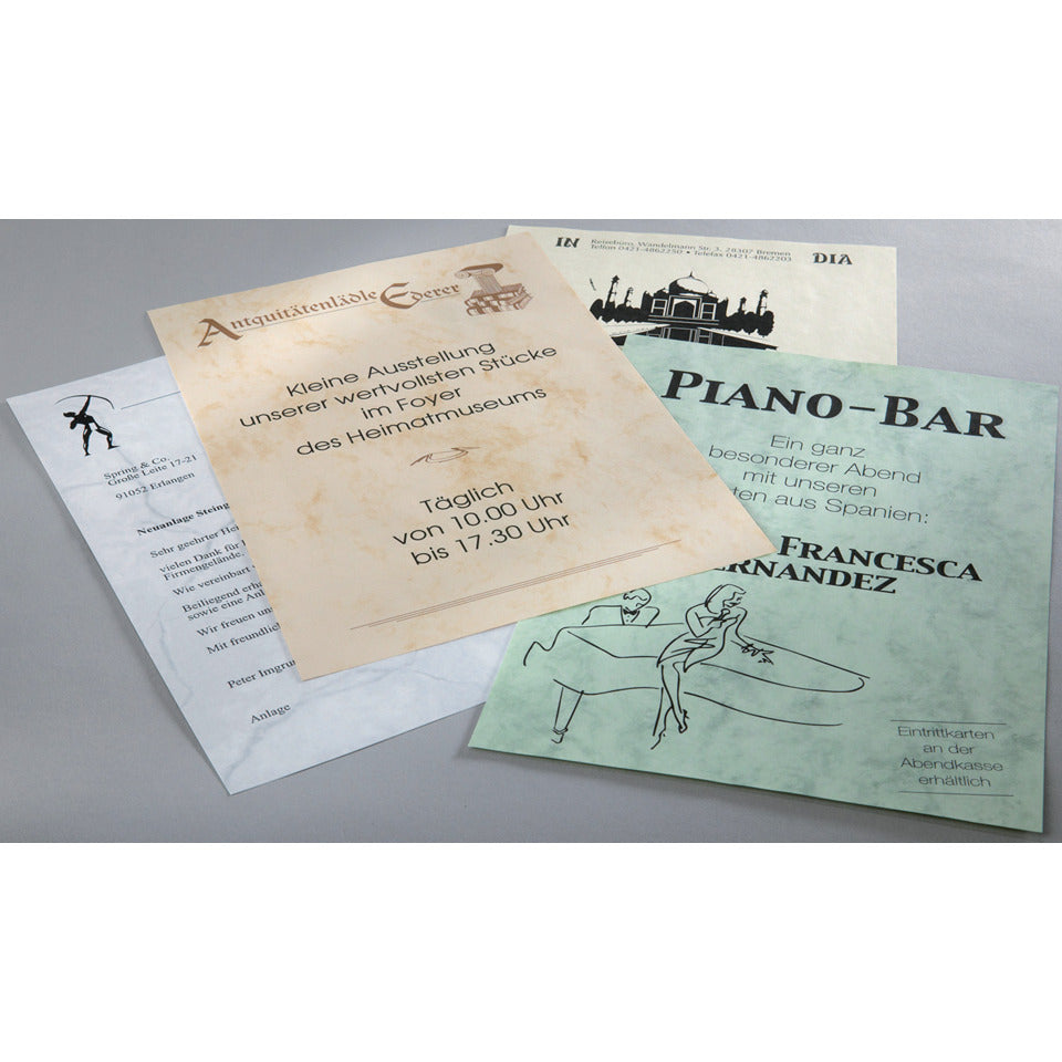 Design Papier Marmor, A4, 90g/m², 100 Blatt, beige SIGEL DP372 SIGEL DP372 marmoriert 90g