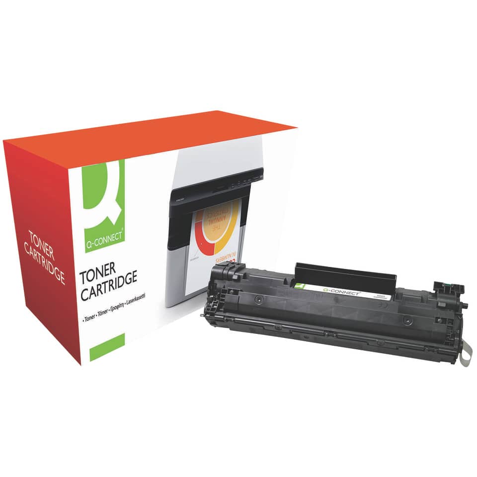 Lasertoner ersetzt HP CB436A, 2.000 Seiten, schwarz Q-CONNECT KF14573 Q-CONNECT KF14573 Ersetzt CB436A
