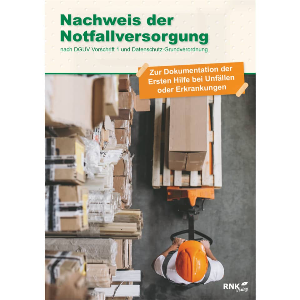 Nachweis der Notfallversorgung, A5, 50 Blatt RNK 3124 RNK 3124 A5/50BL Block