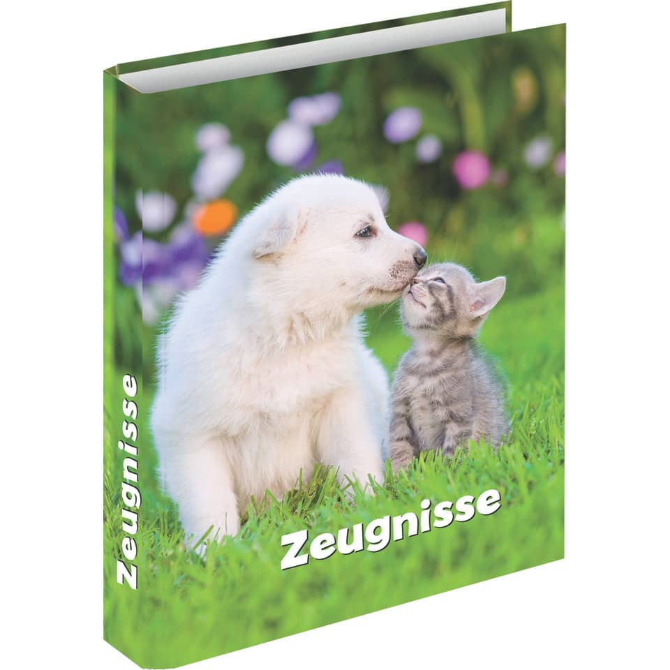 Zeugnisringbuch "Hund & Katze", 4 Ring-Mechanik, DIN A4 RNK 46755 RNK 46755 4R/20mm