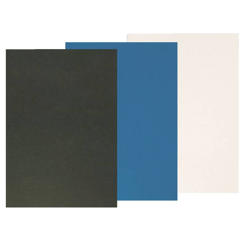 Einbanddeckel Leder, A4, 250g/m², 100 Stück, blau Q-CONNECT KF00500 Q-CONNECT KF00500 250g 100ST