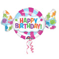 Folienballon Bonbon Happy Birthday, 101x60cm AMSCAN 3161775 AMSCAN  3161775 101x60cm