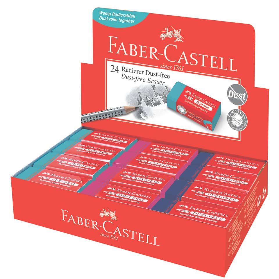 Radierer DUST-FREE Trend sortiert FABER CASTELL 187221