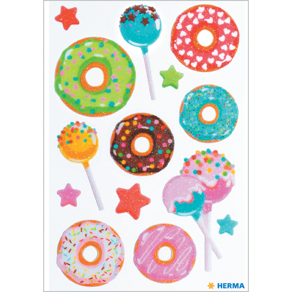 Sticker Sweeties mit glänzendem Glitter, 14 Stück HERMA 15517