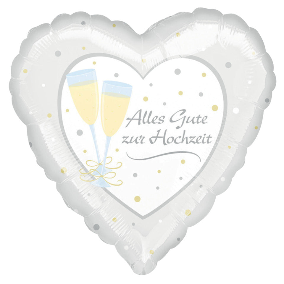Folienballon Herz Alles Gute zur Hochzeit AMSCAN 3216875 AMSCAN 3216875 Herz