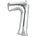 Folienballon Zahl 7, 88x58cm, silber  9906292 AMSCAN 9906292 / 2798701 86cm
