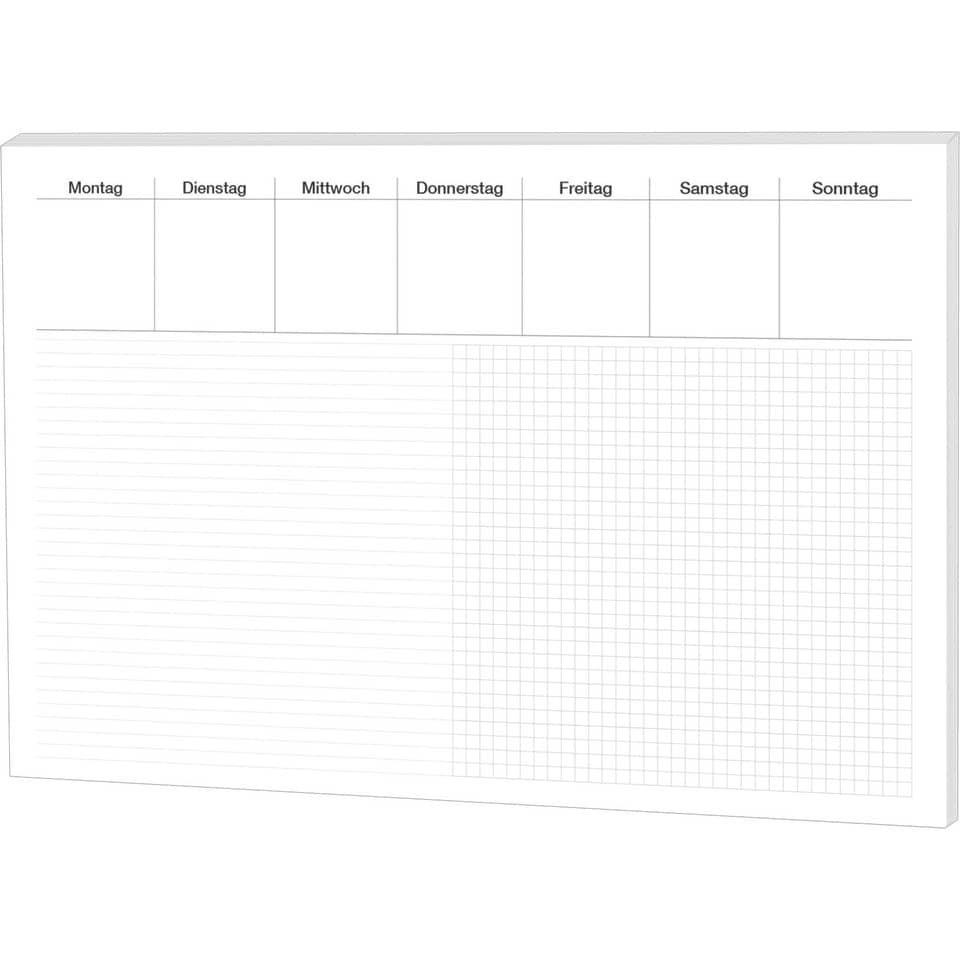 Schreibunterlage Office - Liniert & Kariert 480 x 330 mm, 30 Blatt RNK 46632 RNK 46632 48x33cm/30BL