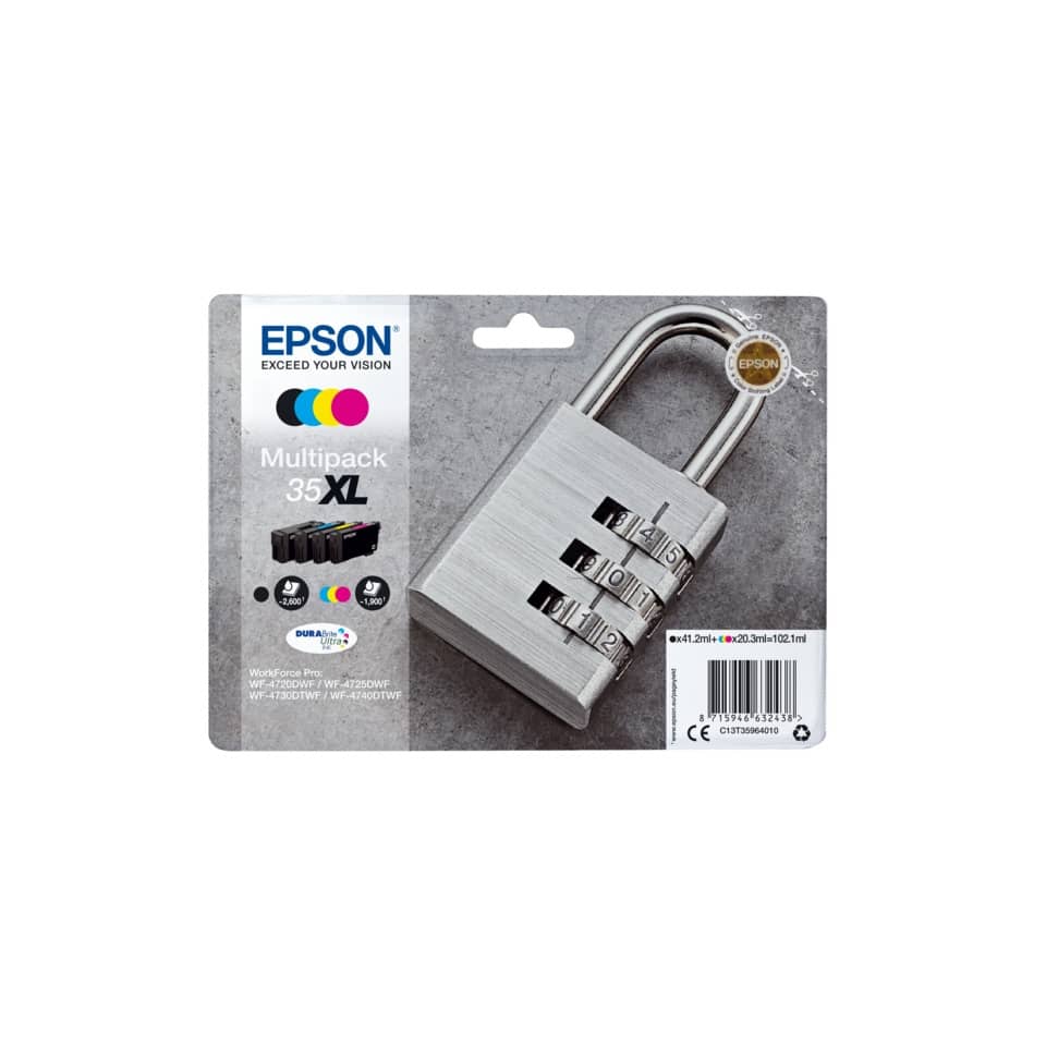 Inkjetpatrone Nr.35XL schwarz, cyan, magenta, yellow   Multipack EPSON C13T35964010 EPSON C13T35964010 Multipack