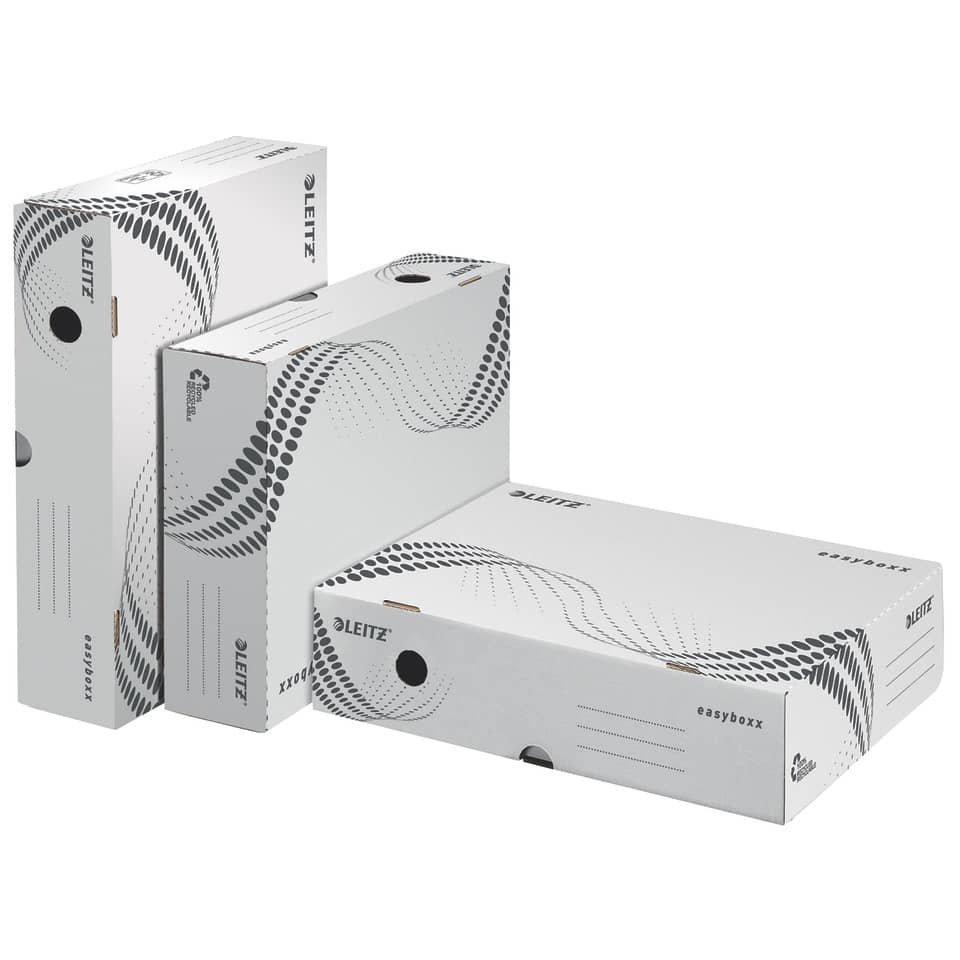 Archivbox easyboxx, A4, 8cm, weiß LEITZ 6134-00-00