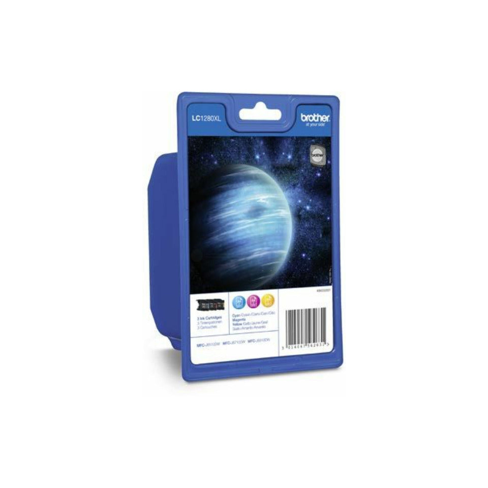 Inkjetpatrone Multipack XL, 3 x 1200 Seiten, 3-farbig BROTHER LC1280XLRBWBP