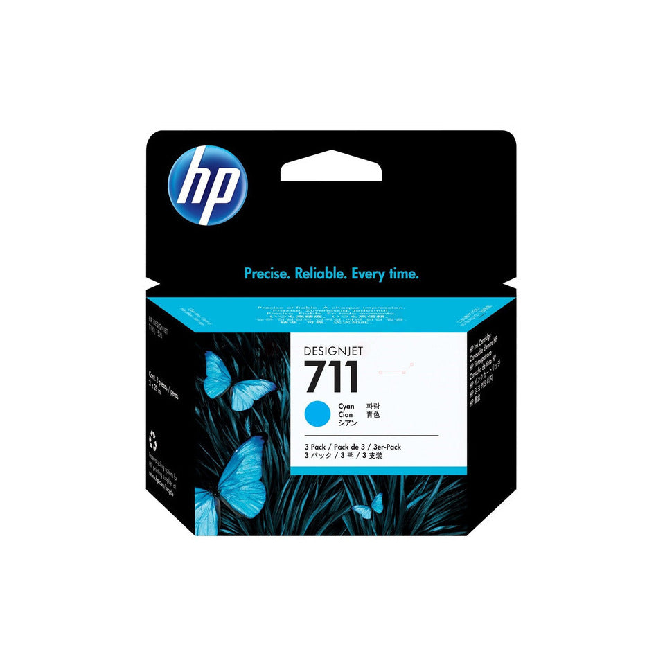 Inkjetpatrone Nr. 711 cyan   3 Stück 29ml HP CZ134A HP CZ134A 29ml