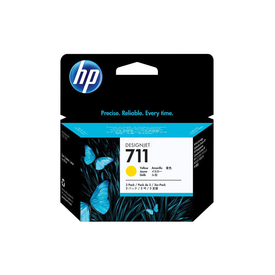 Inkjetpatrone Nr. 711 yellow   3 Stück 29ml HP CZ136A HP CZ136A 29ml