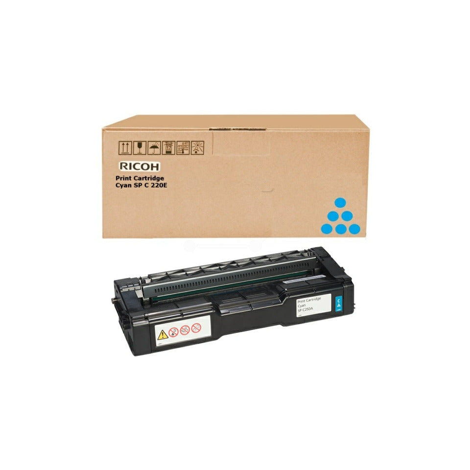 Lasertoner SPC250E, 1.600 Seiten, cyan RICOH 407544