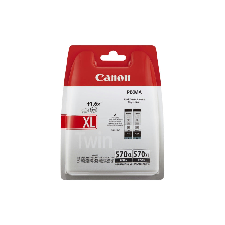 Inkjetpatrone PGI-570PGBK XL 2 Stück schwarz CANON 0318C007 CANON 0318C010