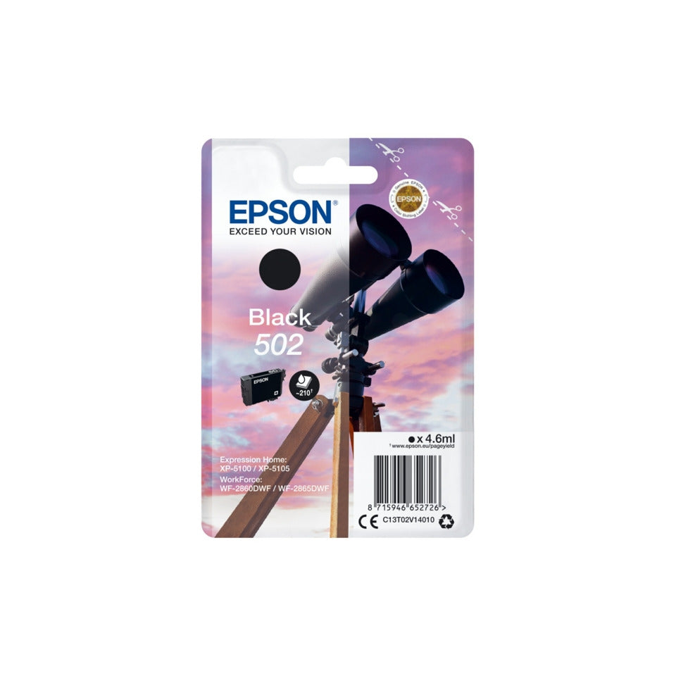 Inkjetpatrone Nr.502 schwarz EPSON C13T02V14010
