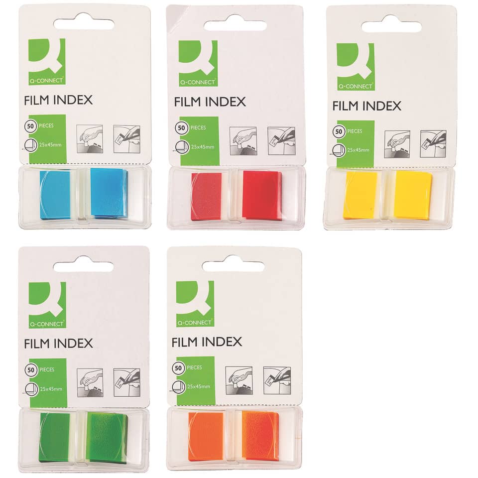 Index, 25x45mm, gelb Q-CONNECT KF03634 Q-CONNECT KF03634 772850
